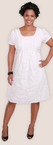 White Eyelet Dress on Plus Size Fashion   The Trendsetter